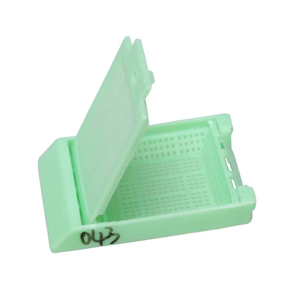 Laboratory Tested Transparent PP Tissue Embedding Cassette Box for Enzyme Localization Studies